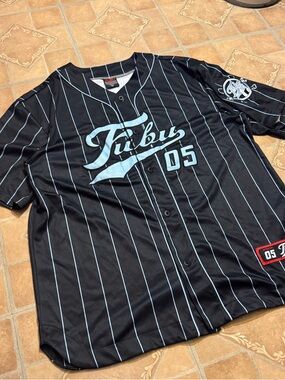 Vintage FUBU 05 Pinstripe Baseball Jersey - Size XL